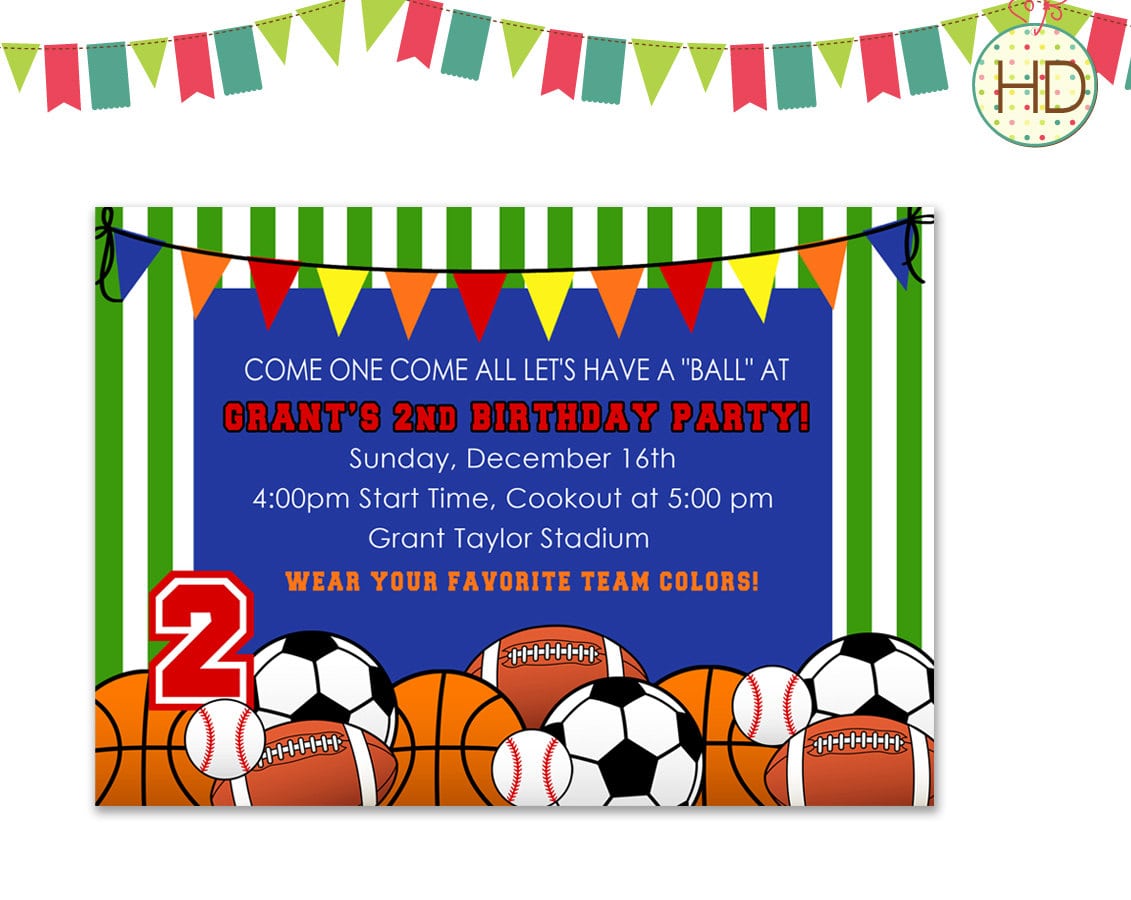 Watch More Like Sports Party Invitation