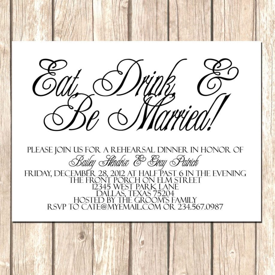 Wedding After Party Invitation Wording Stunning Wedding After