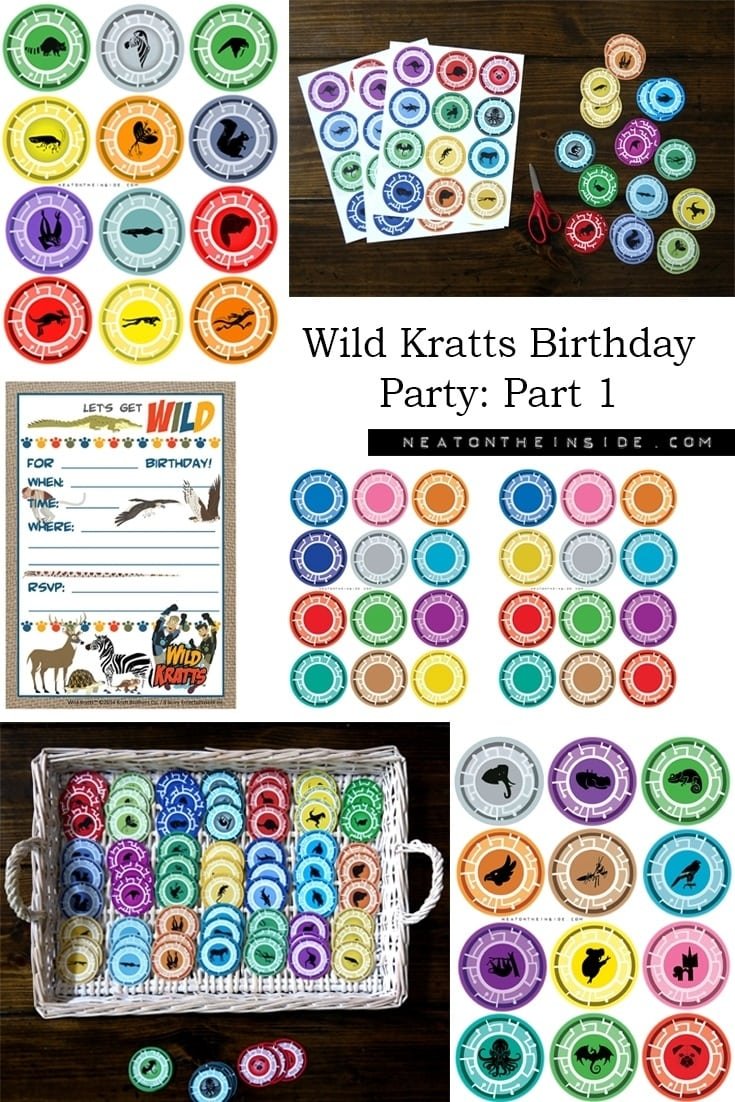 Wild Kratts Birthday Party  Part 1 (invitations & Discs) From