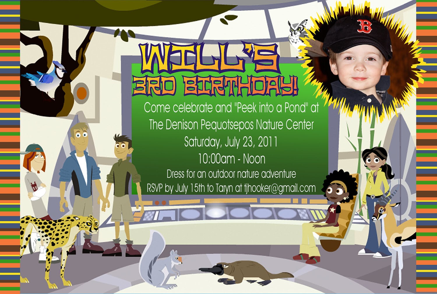Wild Kratts Birthday Party Invite