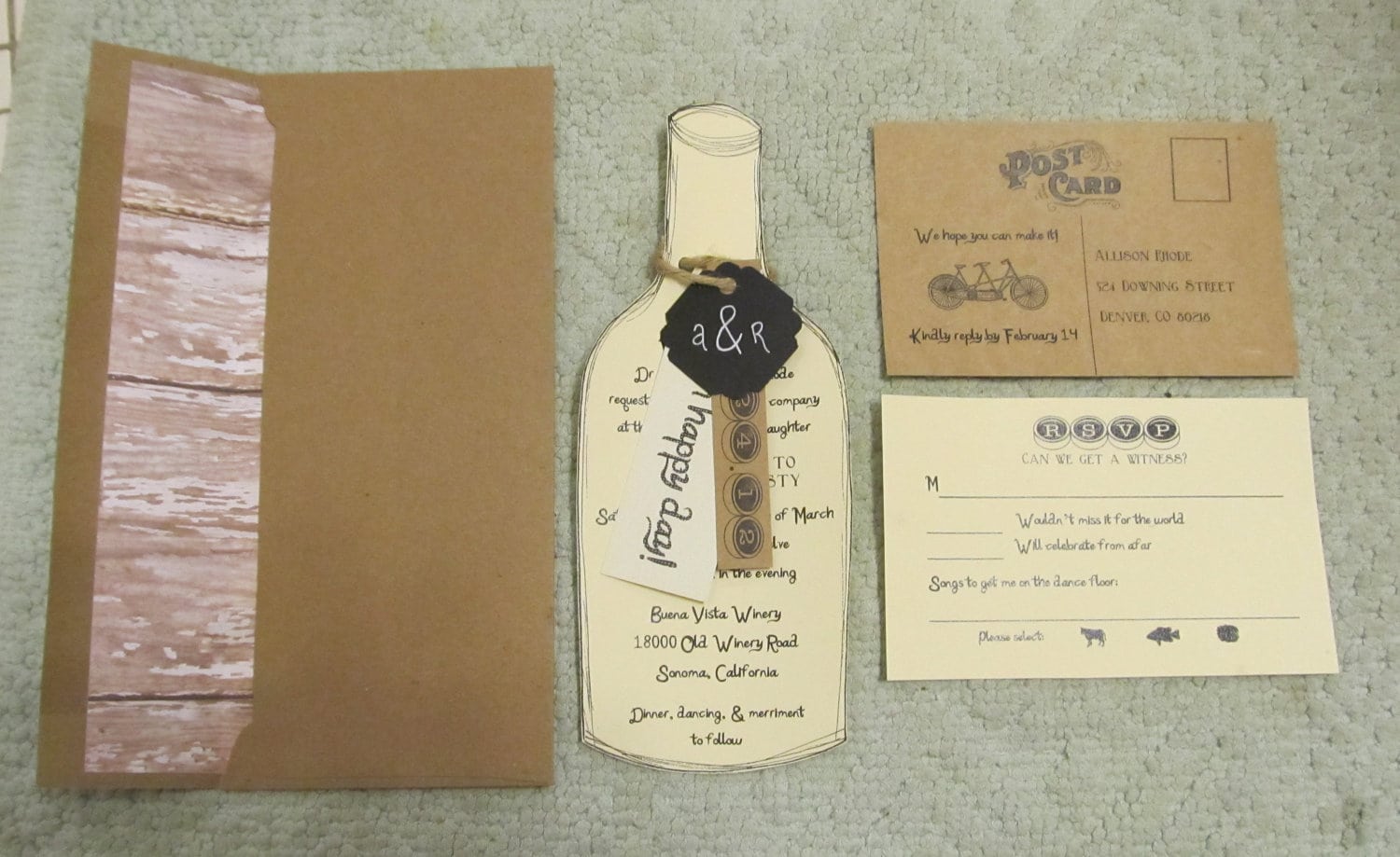 Winery Wedding Invitations Canada  Winery  Free Wedding Invitation