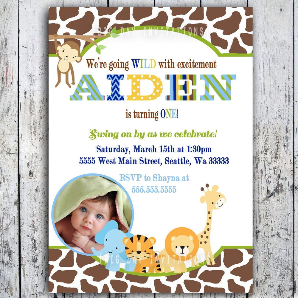 Zoo Birthday Invite