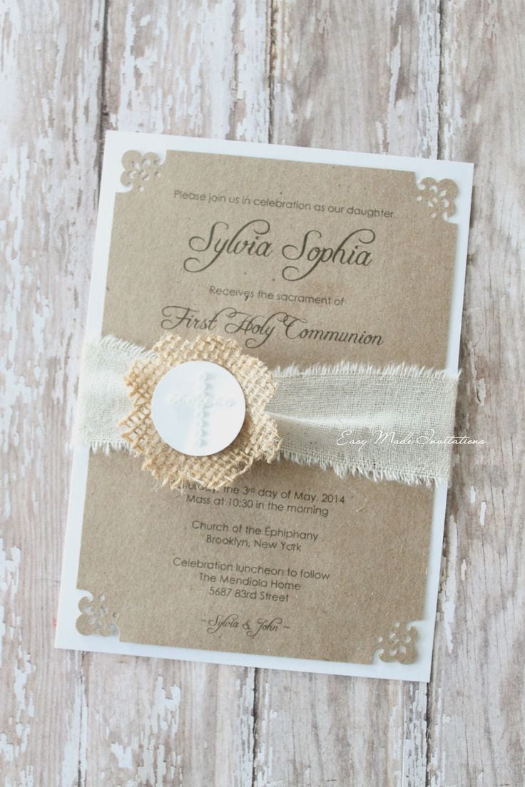 25+ Best Ideas About First Communion Invitations On Pinterest