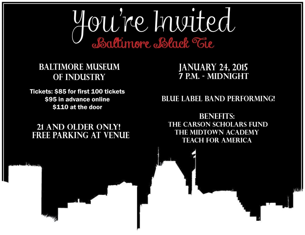 Baltimore Black Tie Benefit For Csf Alumni!