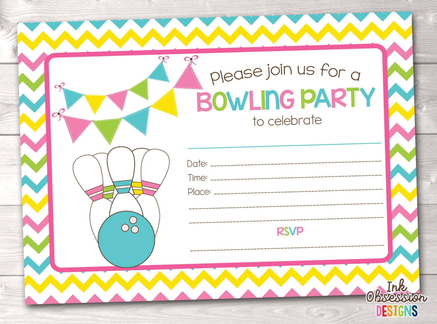 Bowling Party Invite