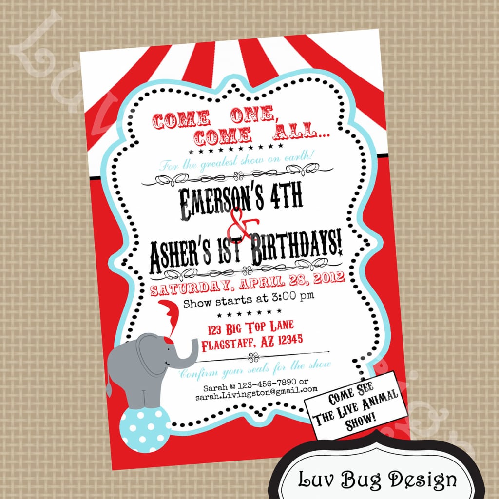 Carnival Party Invitations
