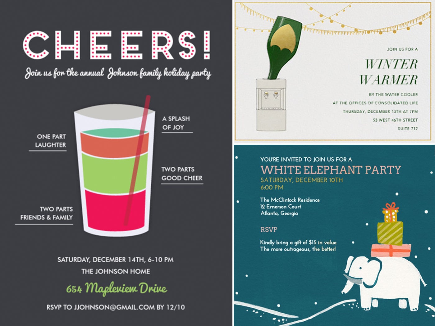 Digital Party Invitations For The Holidays