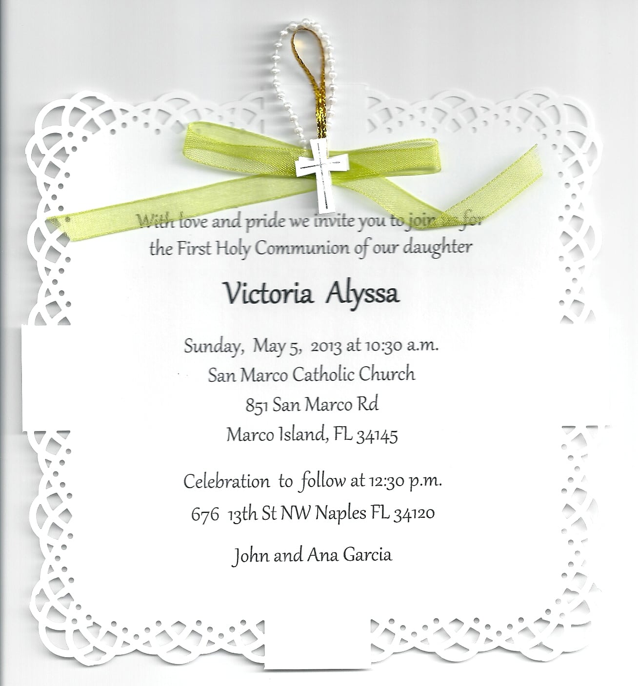 First Communion Party Invitations
