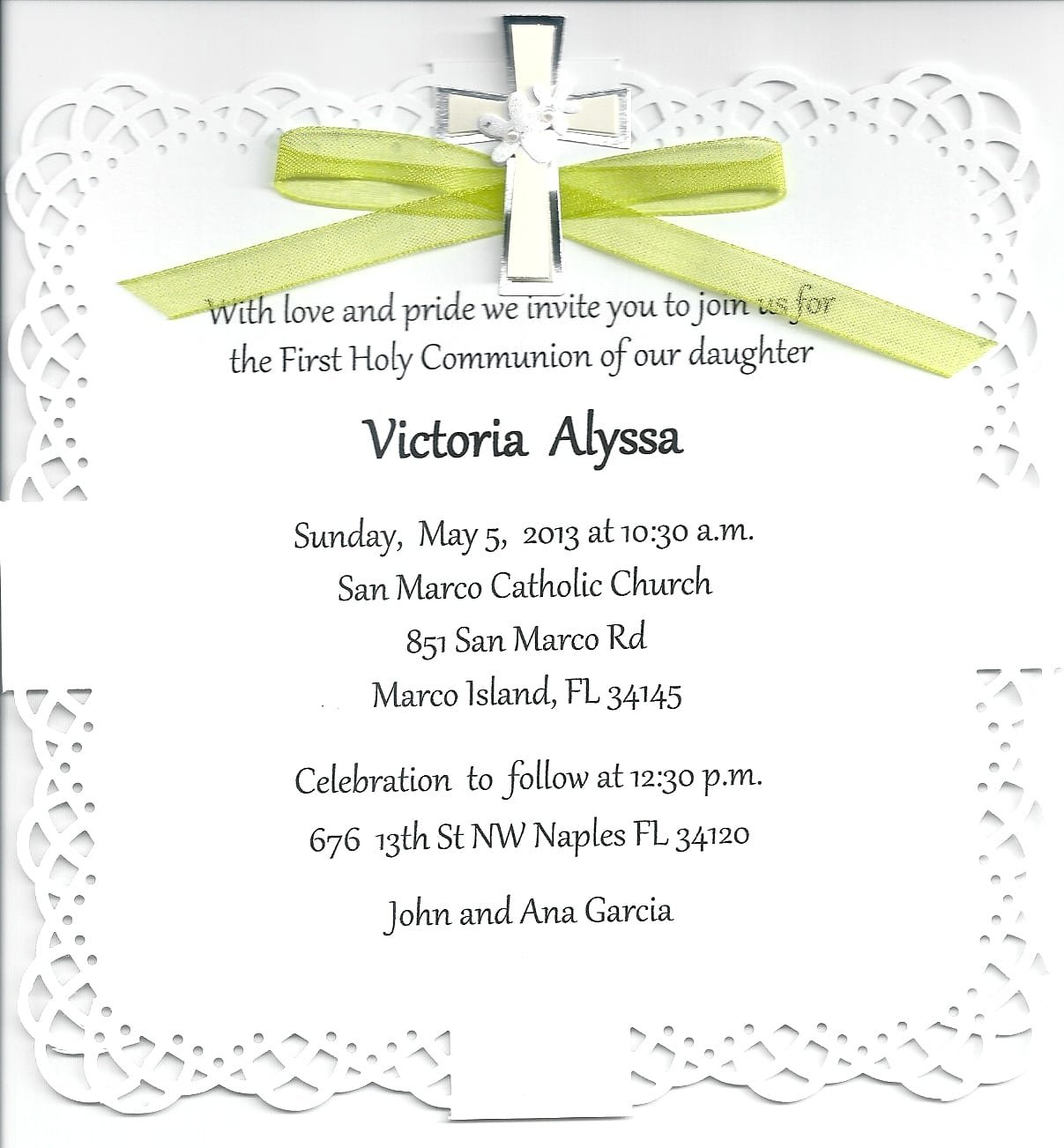 First Communion Party Invitations