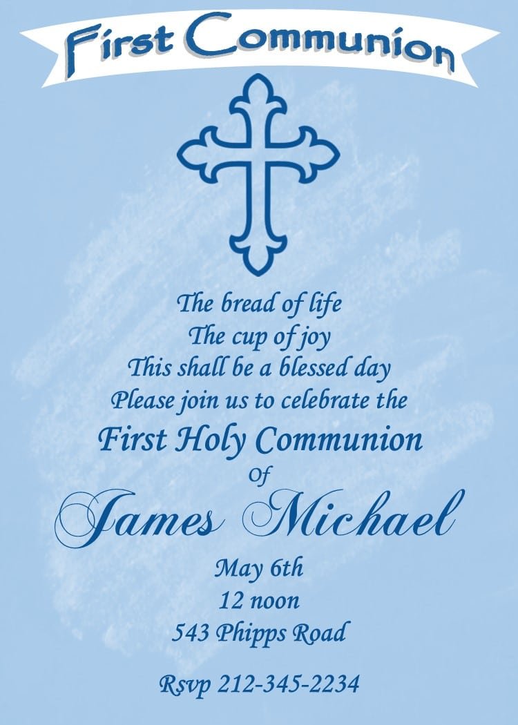 First Communion Party Invitations New Designs For 2017
