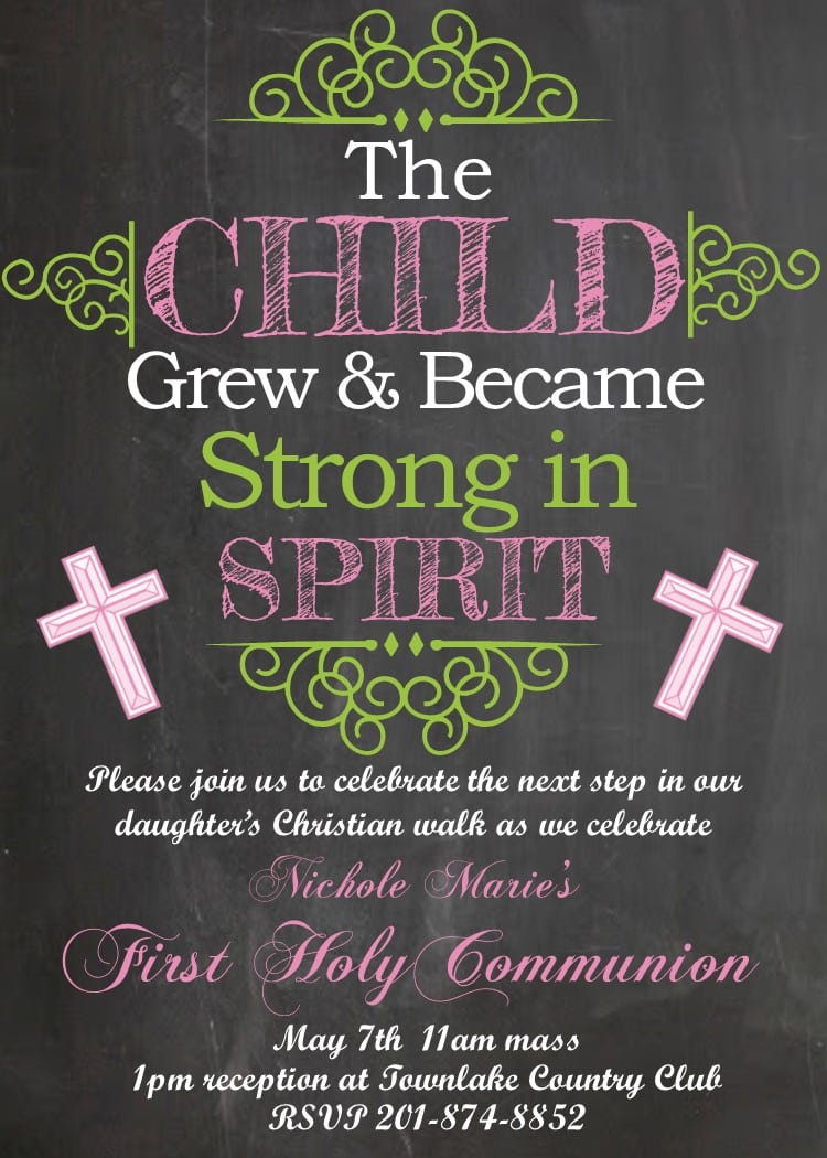 First Communion Party Invitations New Designs For 2017
