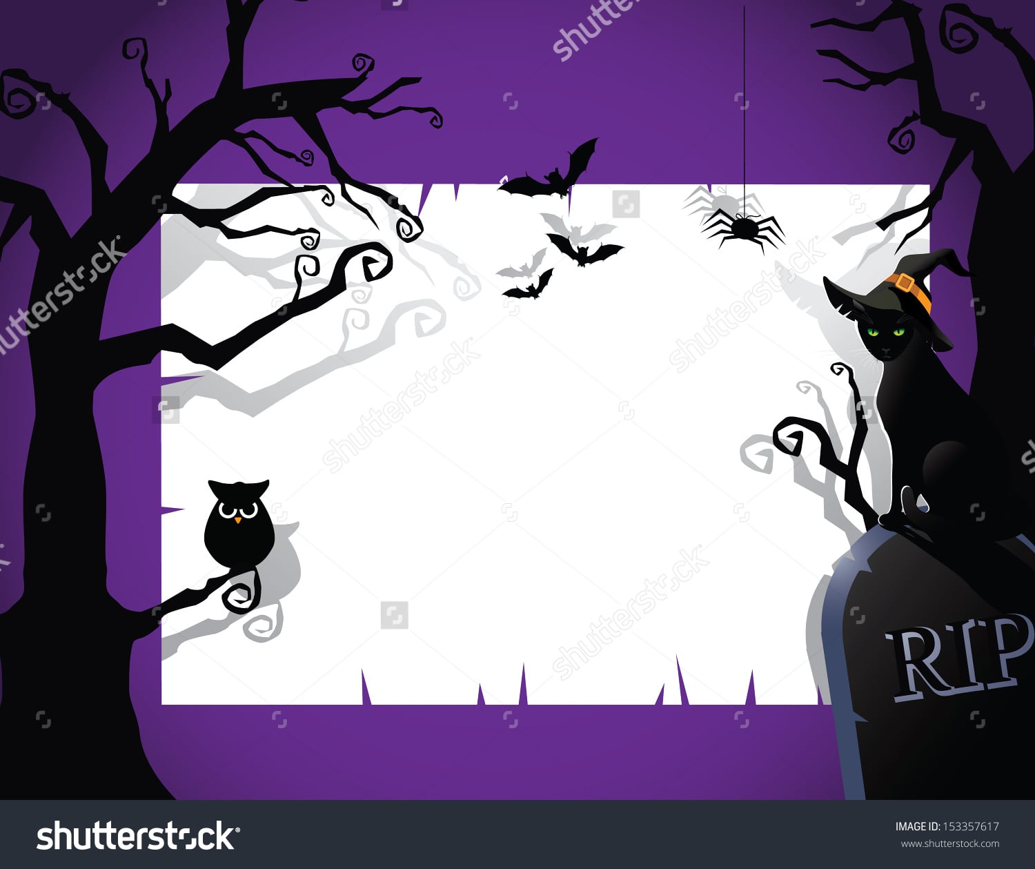 Halloween Party Invitation Background Eps 10 Stock Vector