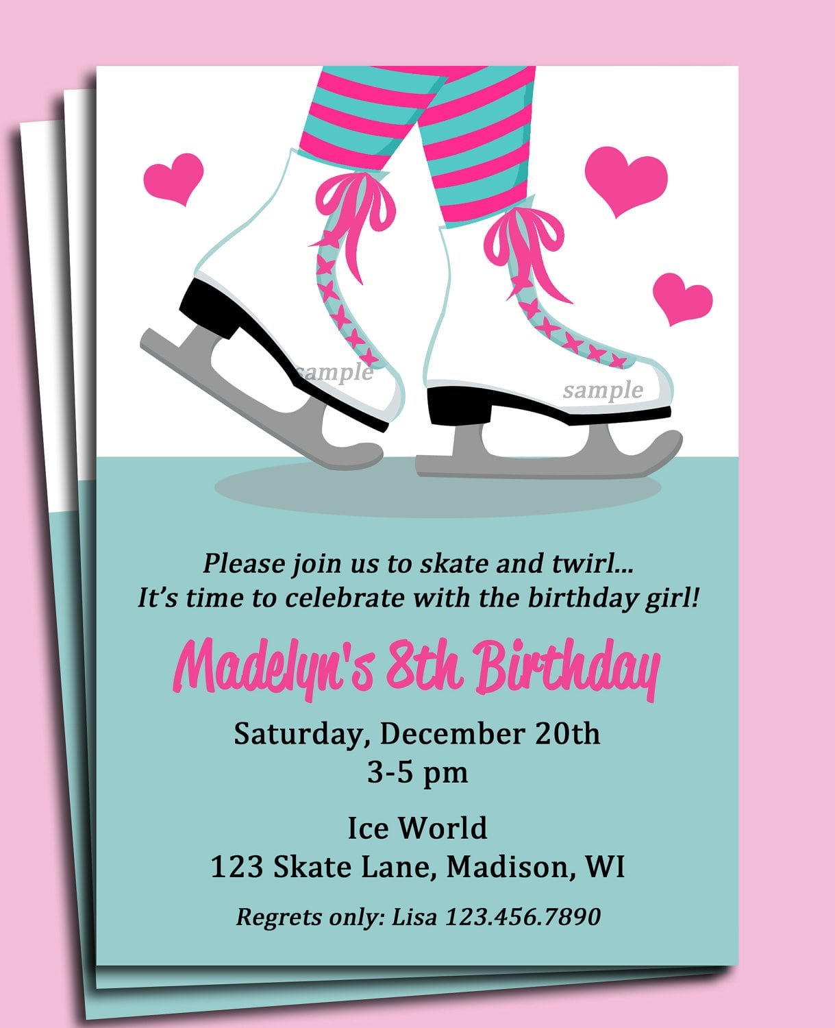 Ice Skating Party Invitations