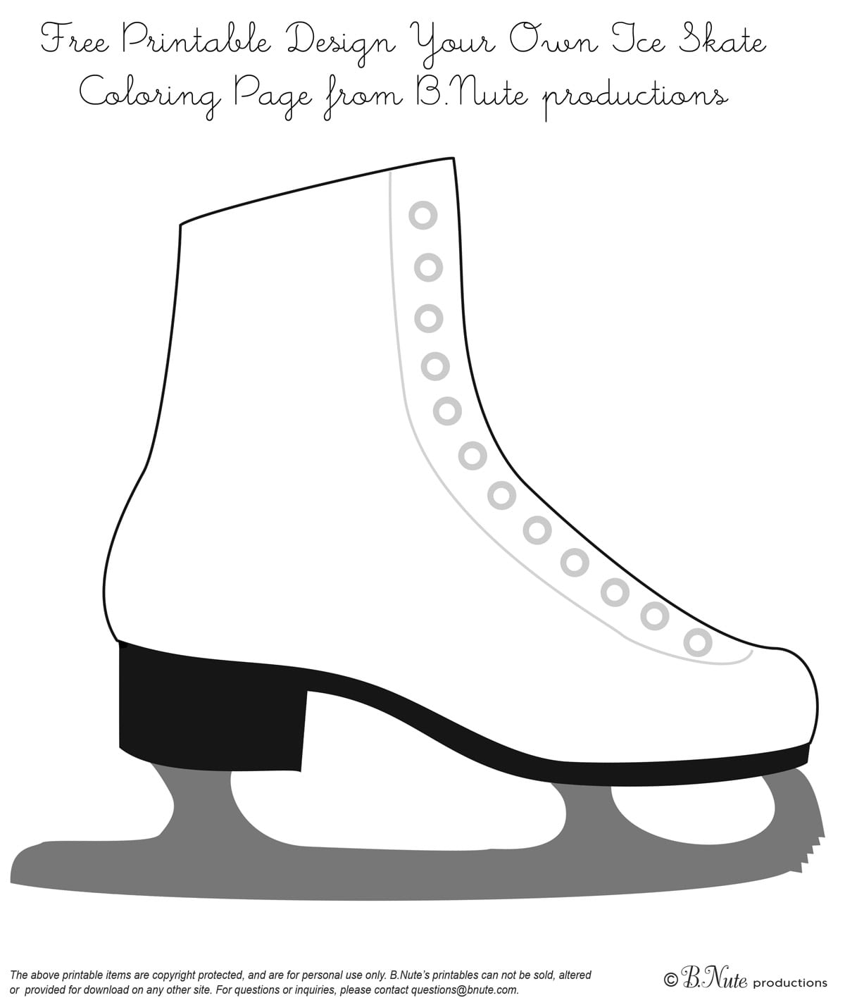 Ice Skating Party Invitations Free Printable