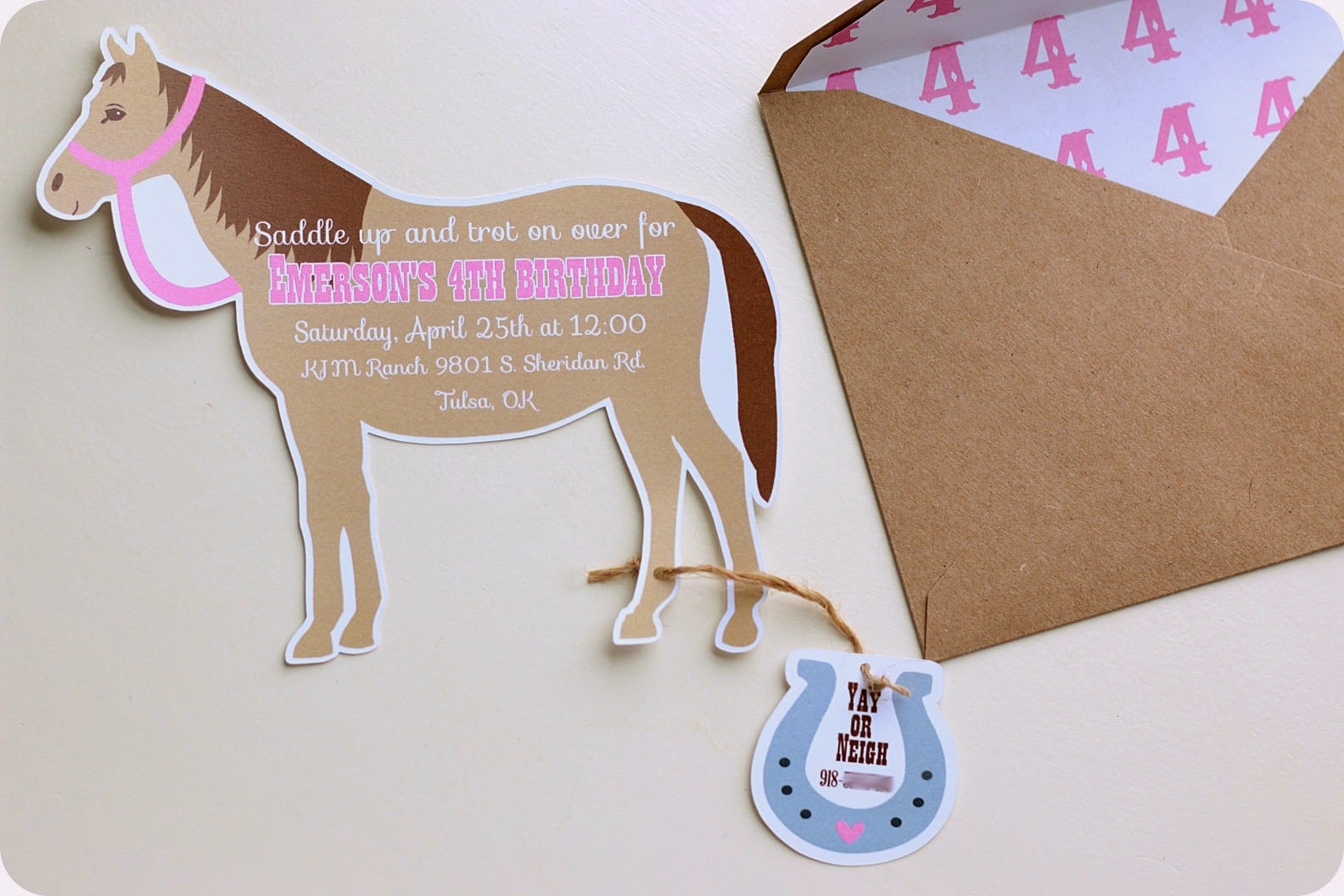 Keeping My Cents Â¢Â¢Â¢  Cowgirl Pony Party Invitations
