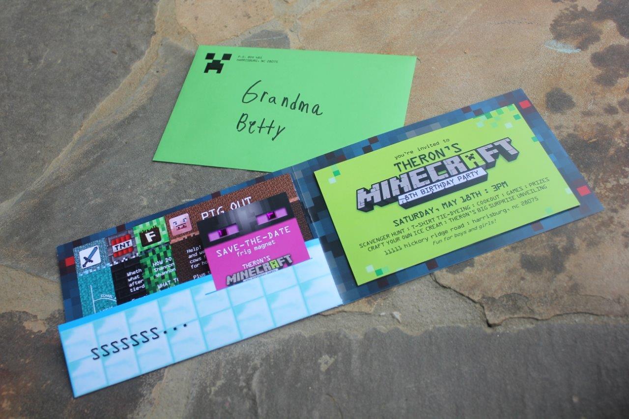 Minecraft Birthday Party Ideas And Invitations!