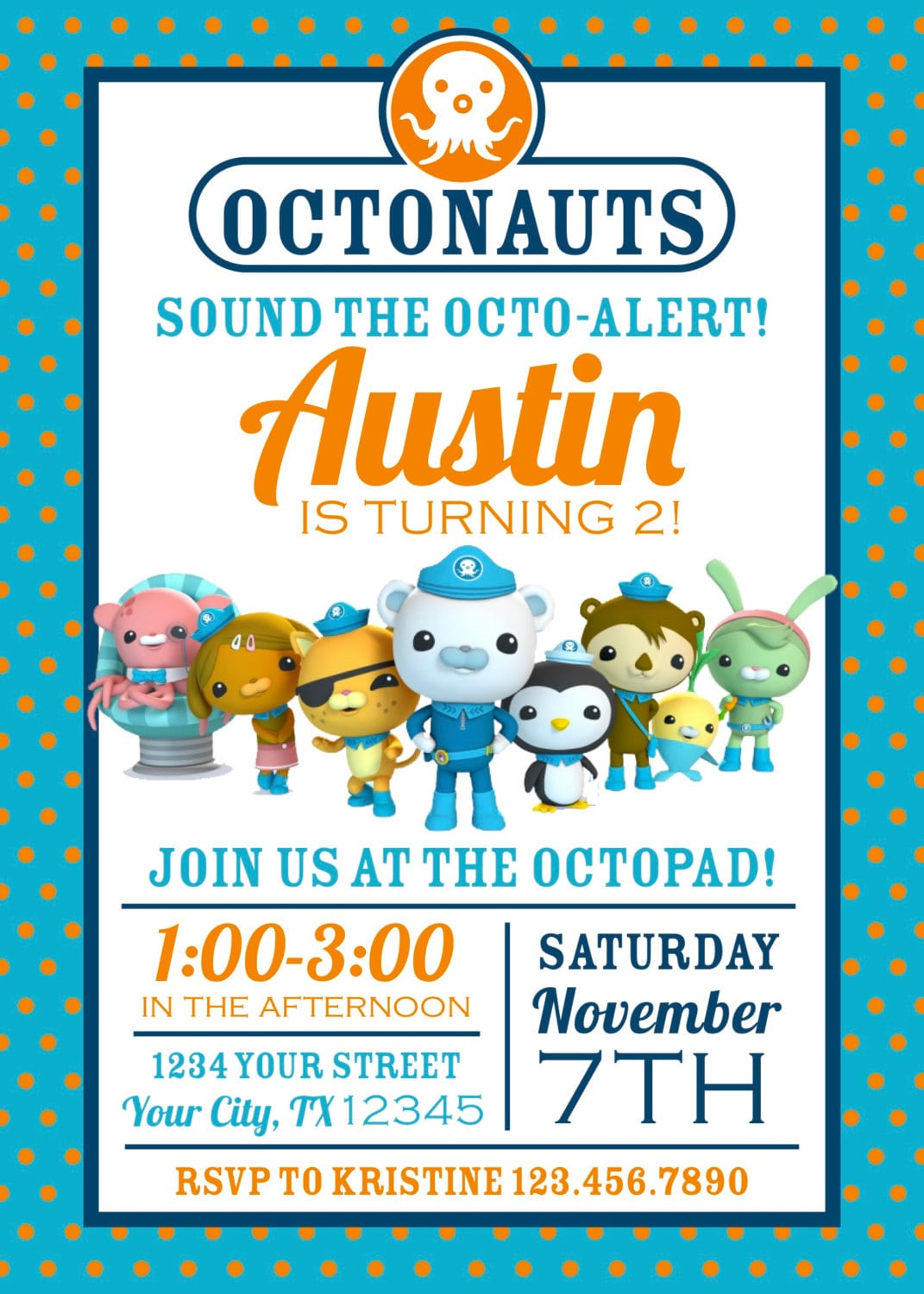 Octonauts Birthday Party Invitation