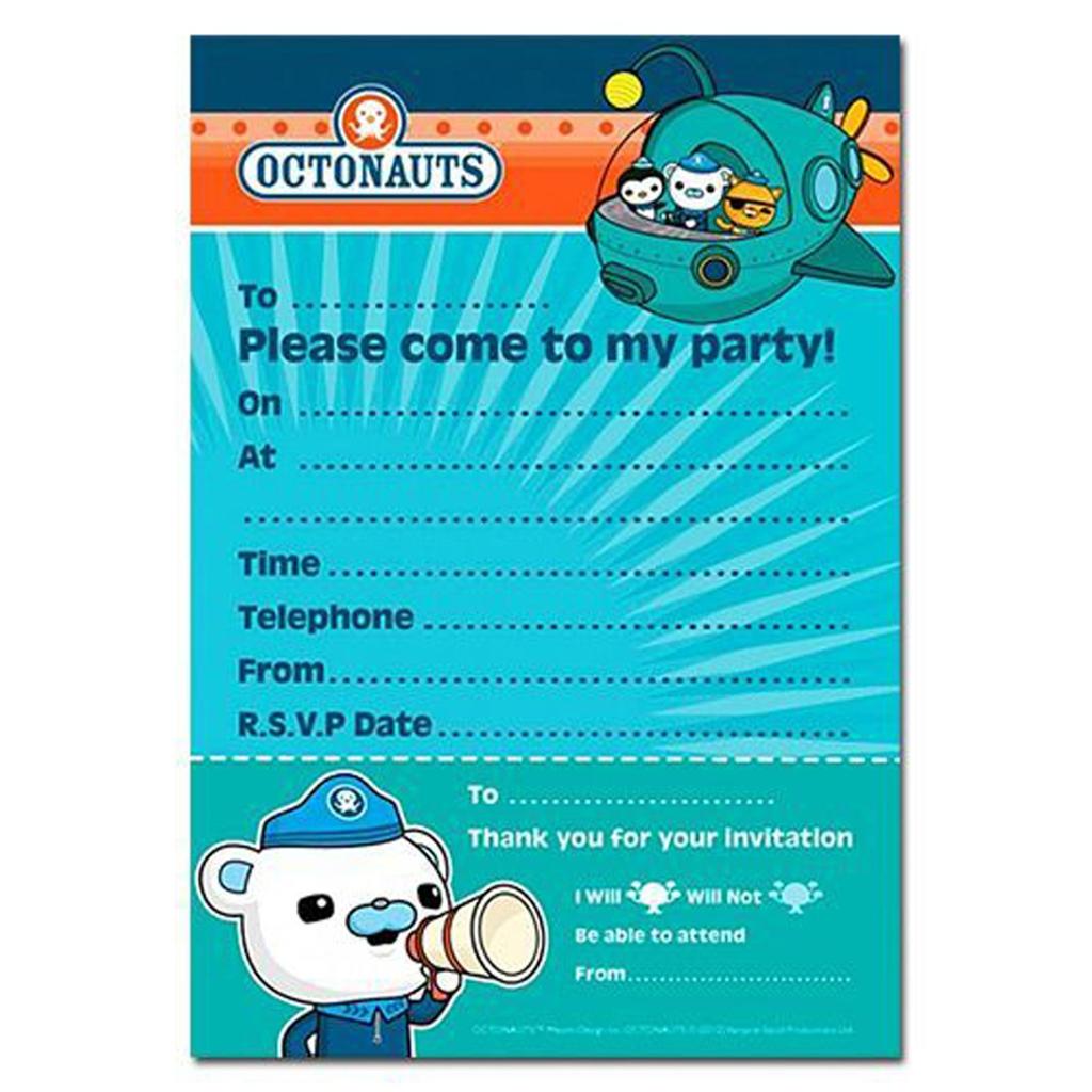 Octonauts Birthday Party Invitations   Octonauts Birthday Party