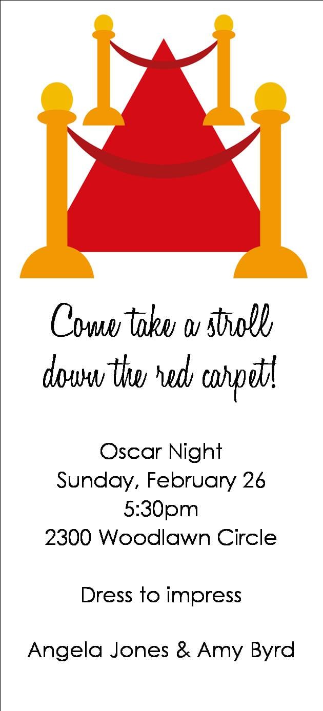 Oscar Party Invitations