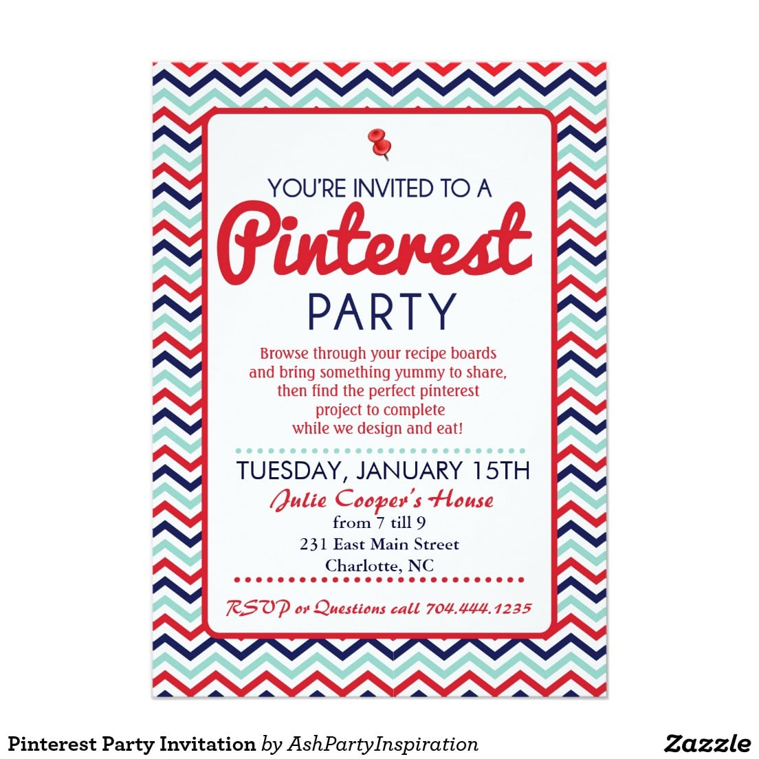 Pinterest Party Invitation