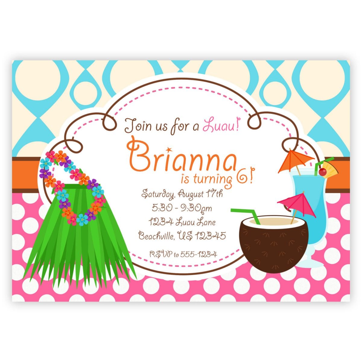 Printable Hawaiian Wedding Invitations  Hawaiian Wedding