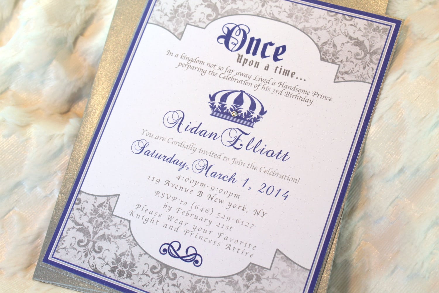 Set Of 50 Royal Blue And Silver Prince Birthday Boy