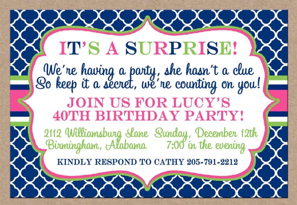 Surprise Party Invitation Wording Which Perfect For You