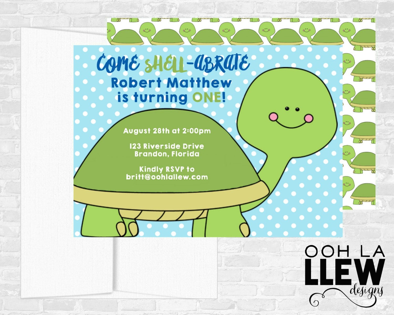 Turtle Invitation, Turtle Birthday, Turtle Invitations, Turtle