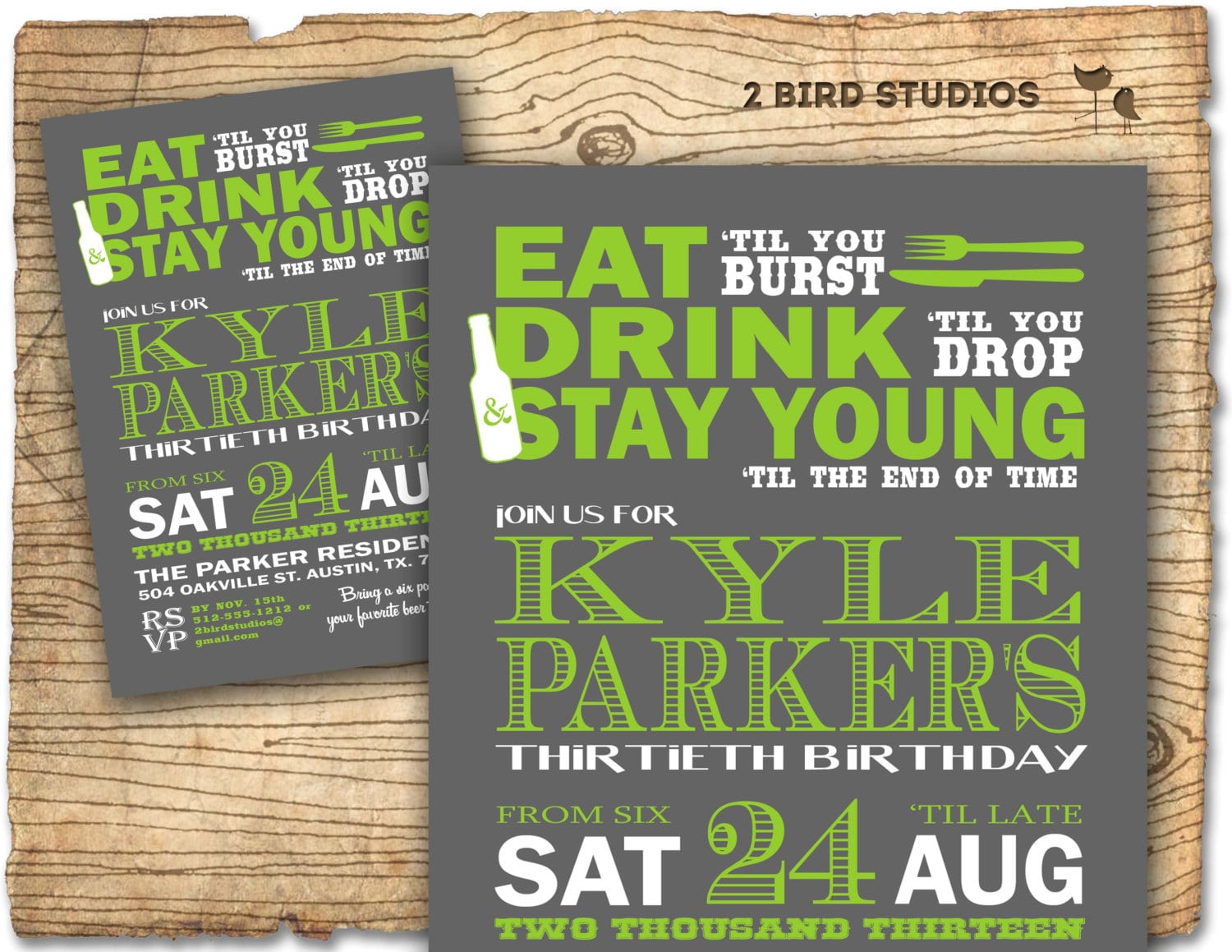 Birthday Party Invitation   Invite 30th Birthday Male Diy