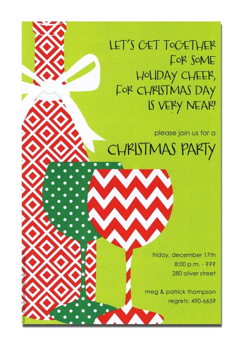 Christmas Drinks Party Invitations Uk