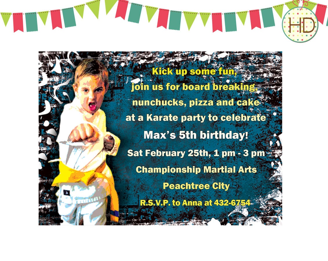 Nice Karate Birthday Invitations For Kids Download This Invitation
