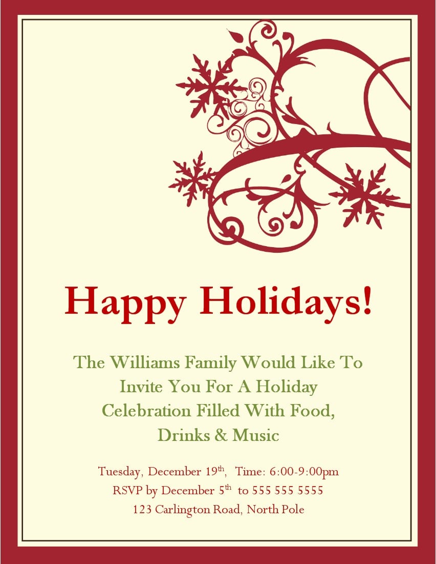 Party Invites Uk Template