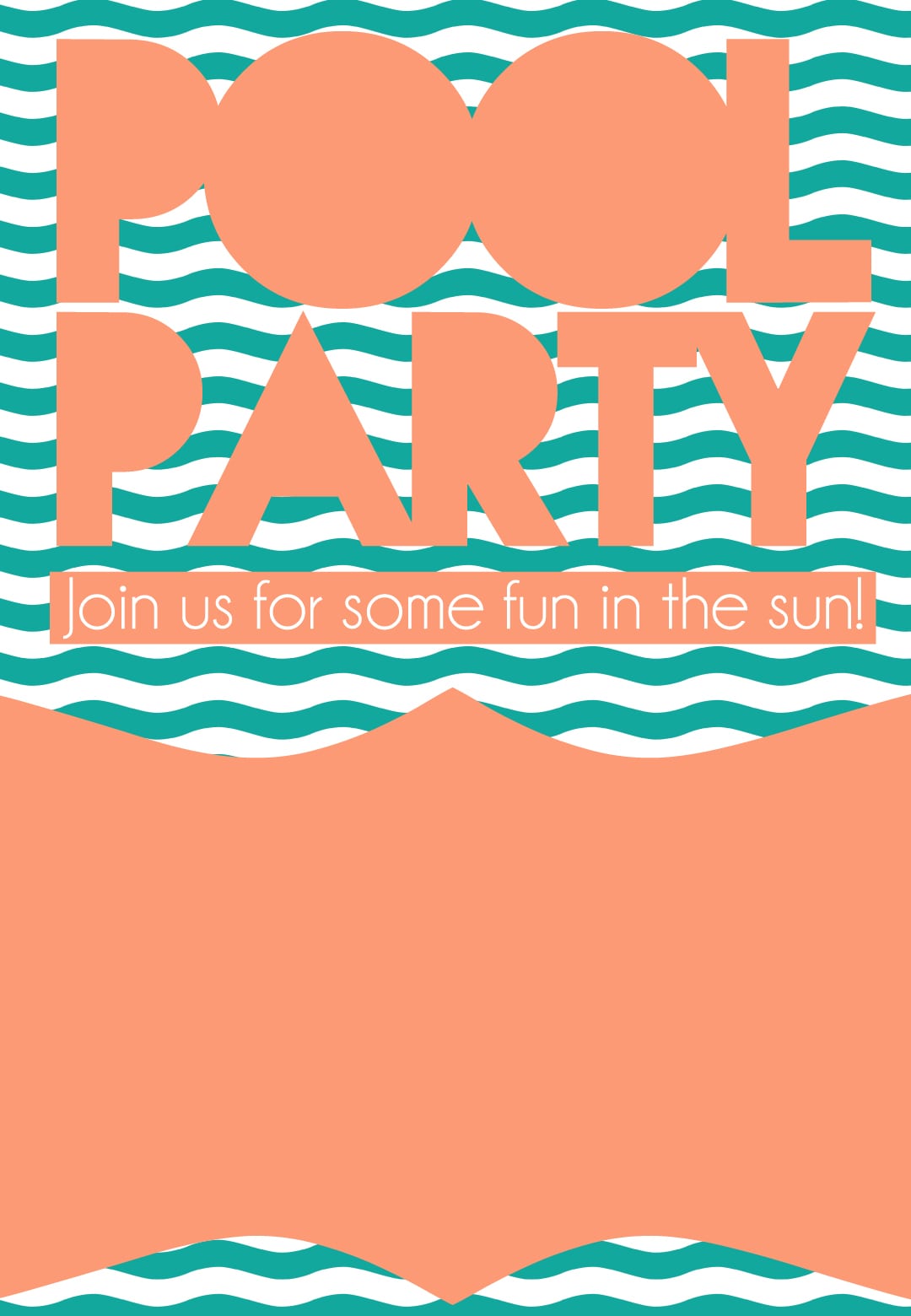 Pool Party Invitations Pool Party Invitations For Simple