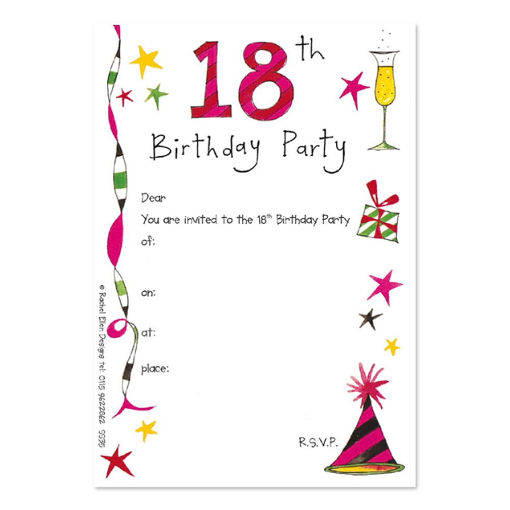 18th Birthday Party Invitations