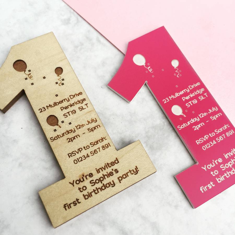 1st Birthday Party Invitation Magnet By Batemandesigns