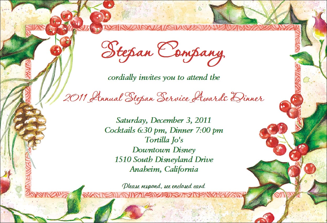 Amazing Christmas Party Sample Invitations Ideas