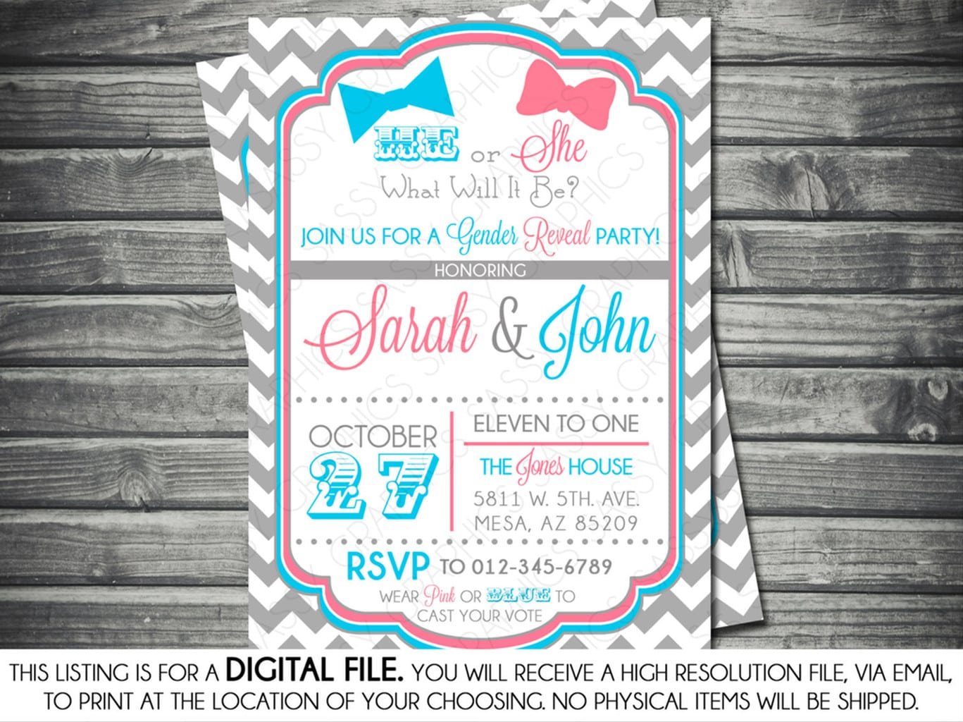 Baby Reveal Party Invitations