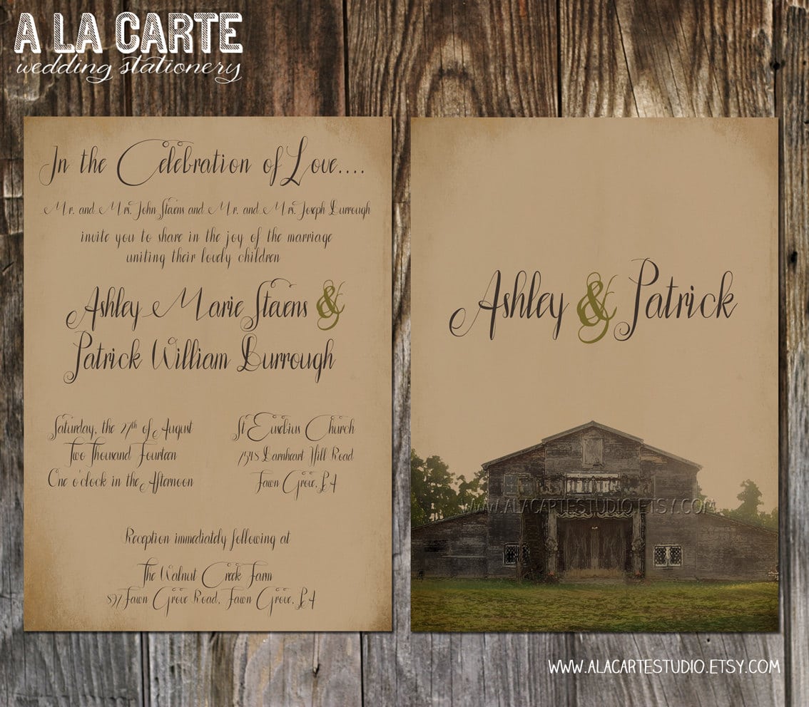 Barn Wedding Invitations