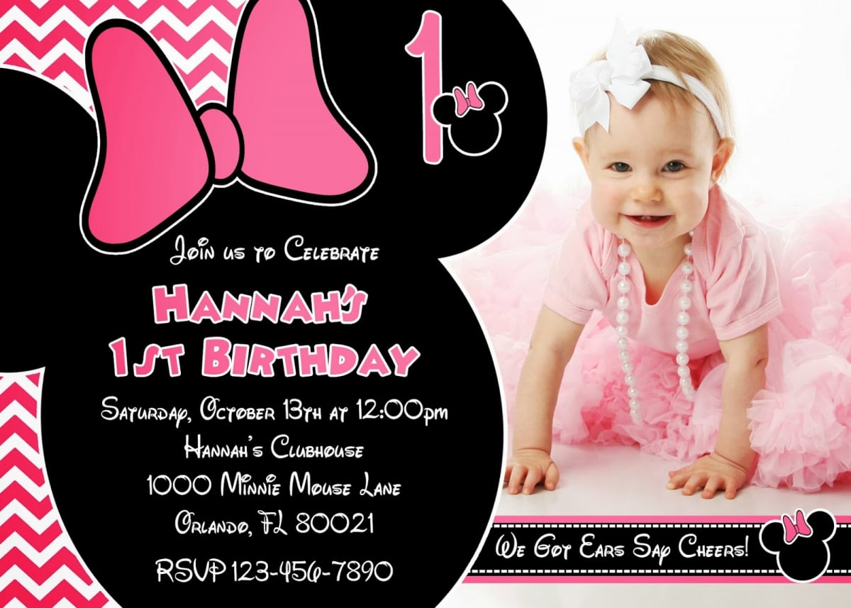 Birthday Invites  Outstanding Minnie Mouse Birthday Invitations