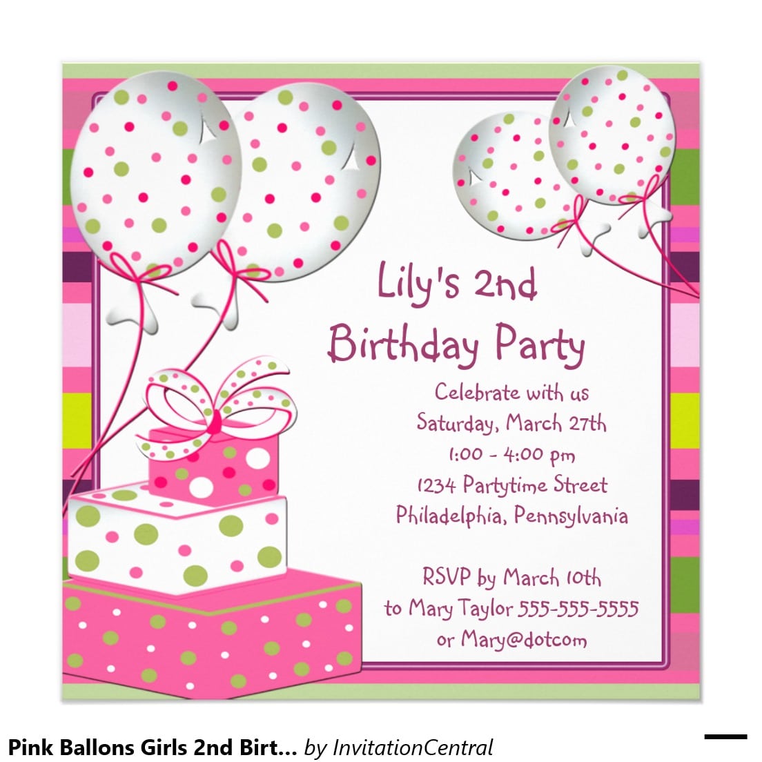 Birthday Party Invitation Card