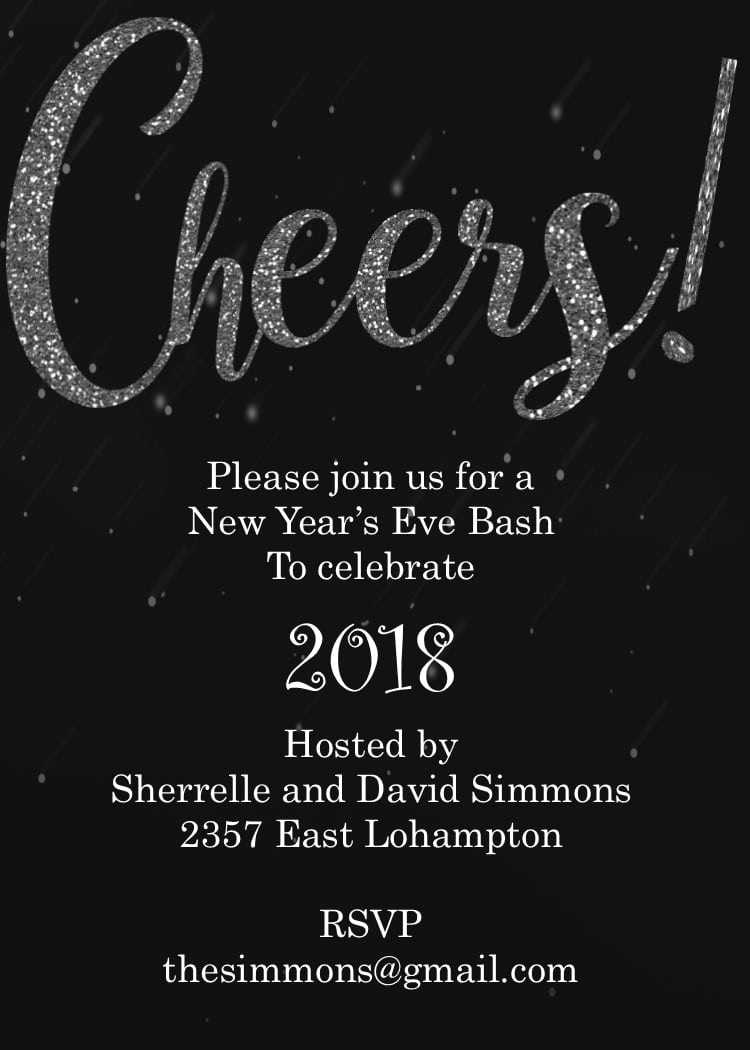 Black And White Party Invitations New Selections Winter 2018