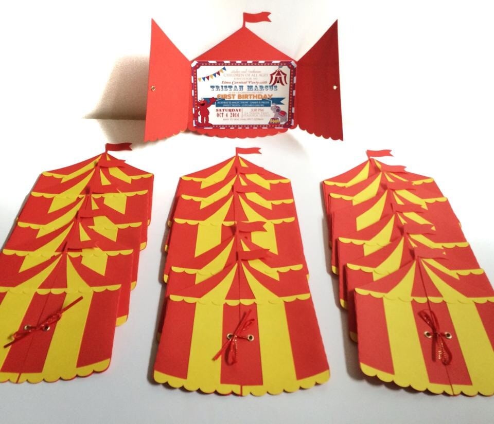 Circus Theme Party Invitations