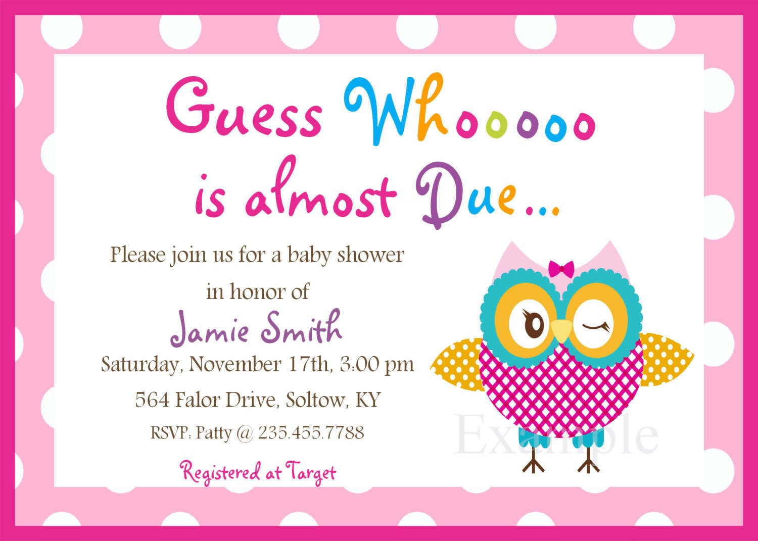 Color   Baby Shower Invite Templates