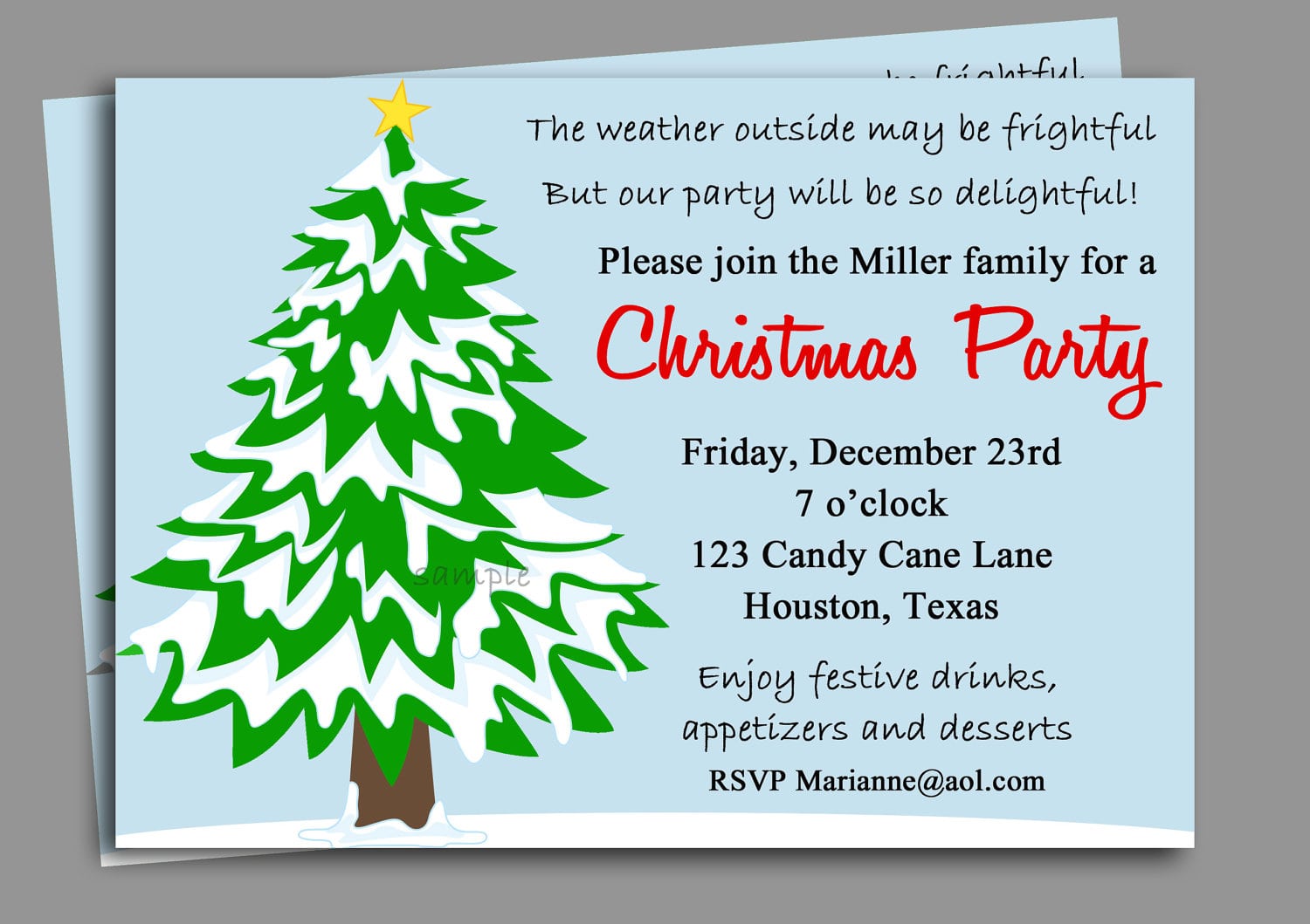 Company Christmas Party Invitation Templates