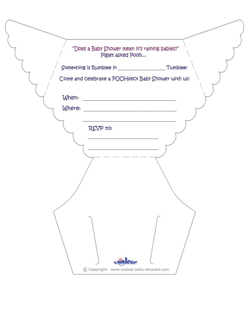 Diaper Party Invitations Templates