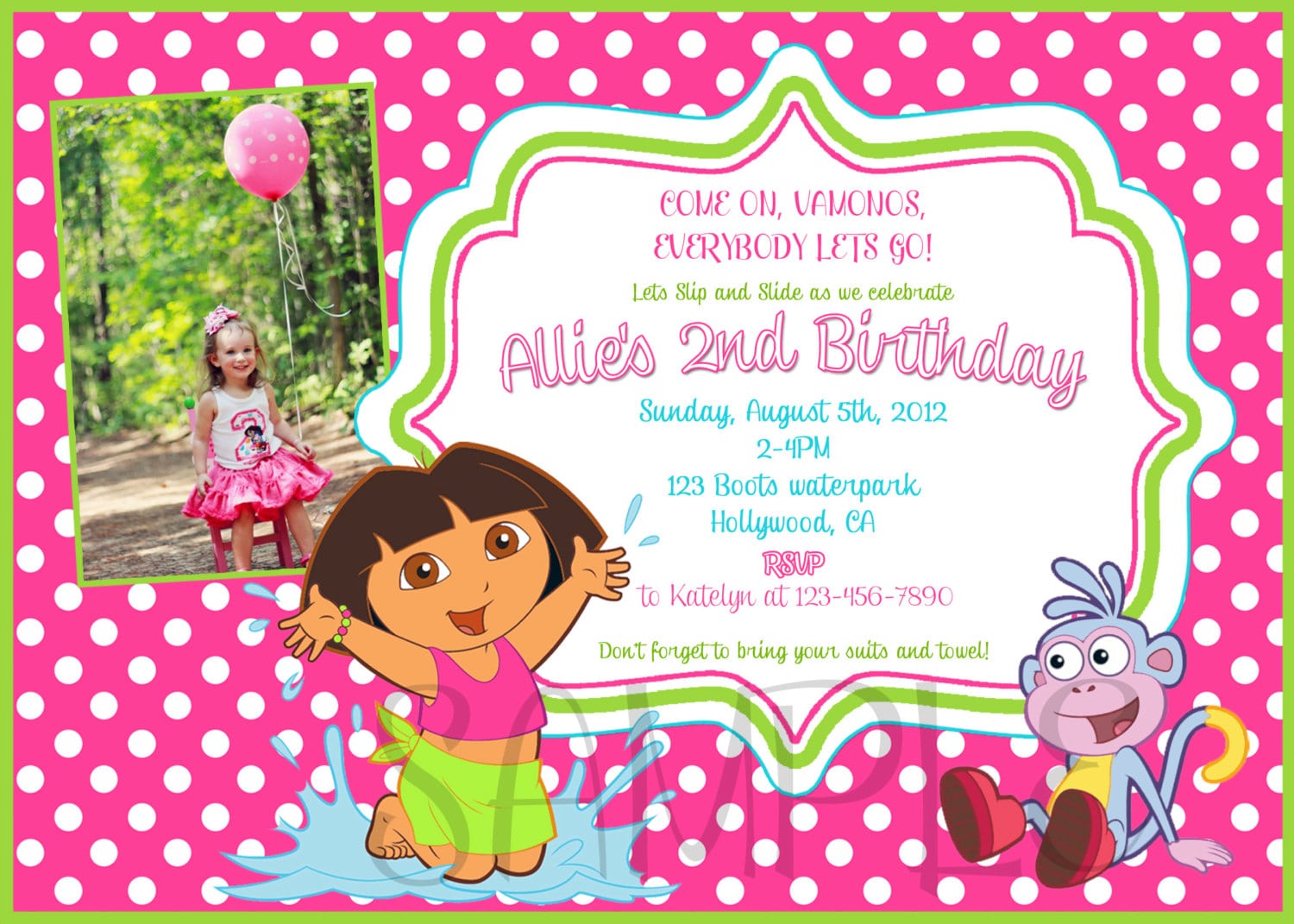 Dora Party Invites Gallery