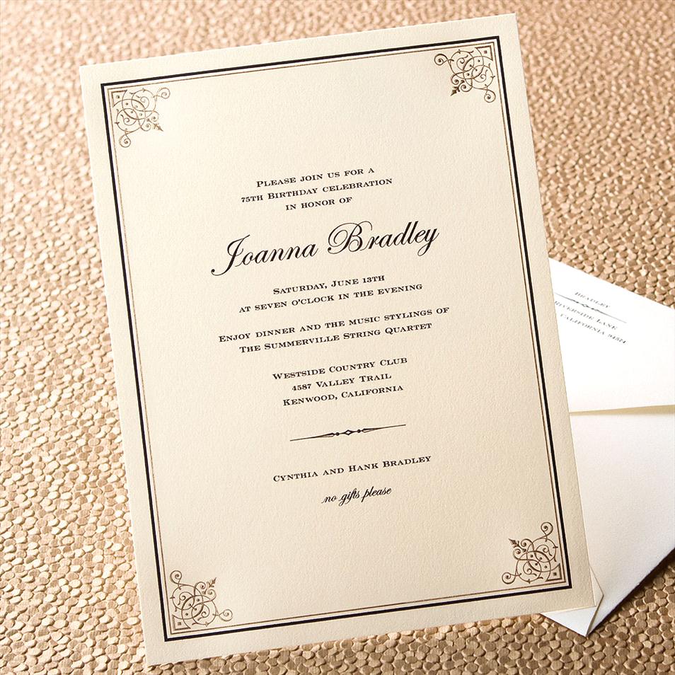 Formal Dinner Invitation Sample
