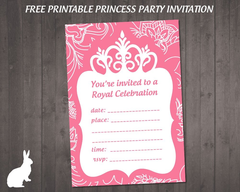 Free Princess Party Invitation