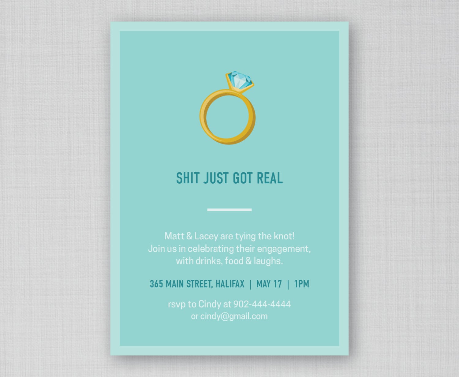 Funny Engagement Party Invitation Funny Bridal Shower