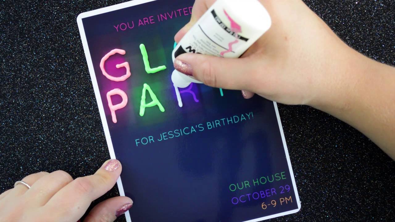 Glow In The Dark Party Invitations